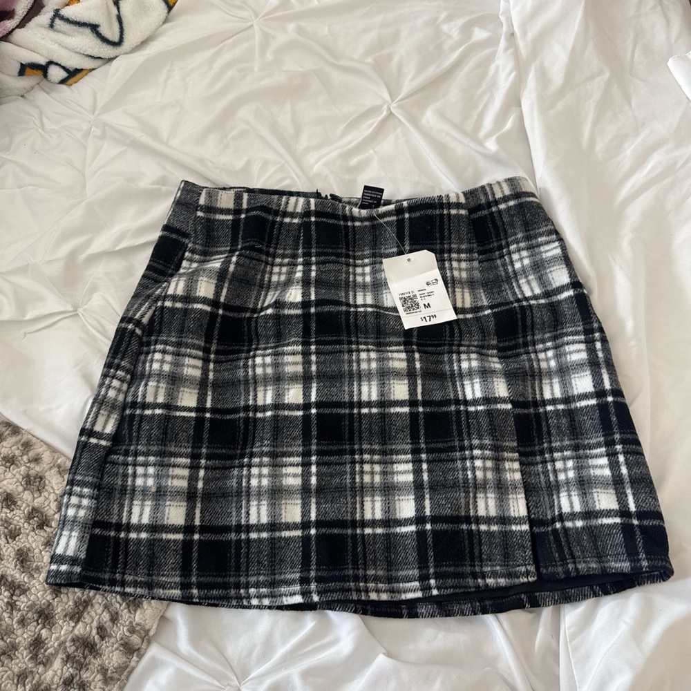 Forever 21 Black and White Plaid Pencil Skirt